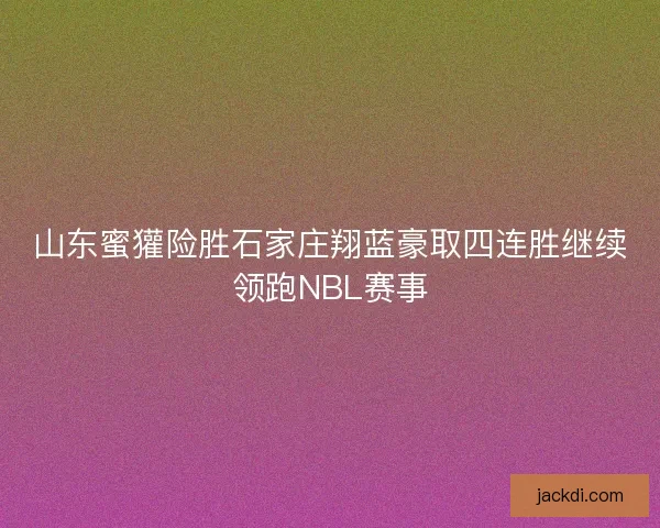 山东蜜獾险胜石家庄翔蓝豪取四连胜继续领跑NBL赛事